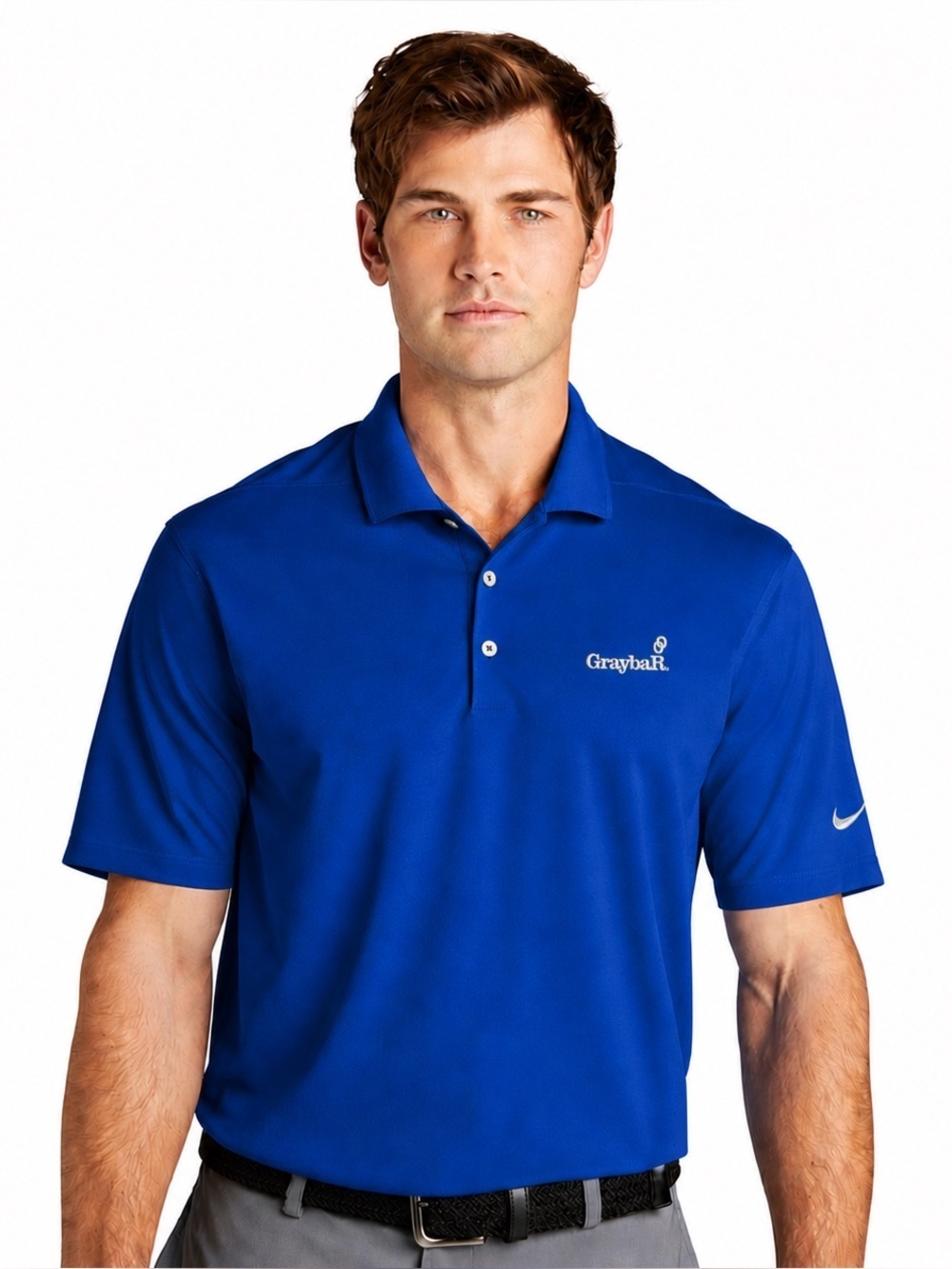 Nike Men’s Golf Polo Graybar Logo XL Royal Blue NEW